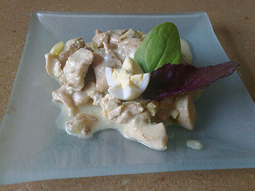 Salmón a la crema de coco
