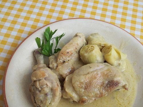Pollo en salsa de coco