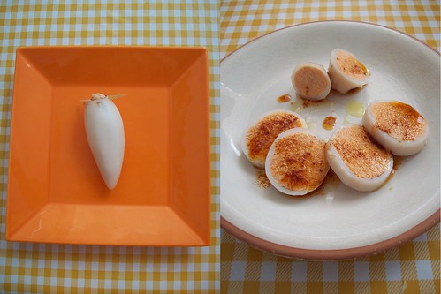 Calamares rellenos de huevas